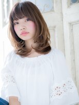 クオーレ ヘア アンジュ 水戸店(CUORE HAIR ange)&nbsp;*ange水戸*…シアベージュ♪前下がりフリンジウェーブセミディa