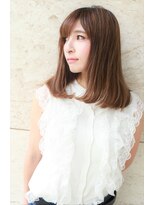 シェル 鎌倉小町(SHELL)&nbsp;小顔に見えるひし形ツヤ髪ストレート・ミディアムレイヤー・２