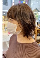 ギフト ヘアー サロン(gift hair salon)&nbsp;外ハネミディワンカールパーマ