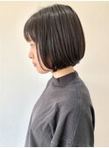 【FOLK】透明感地毛風ブラック☆似合わせパツっとミニボブ♪