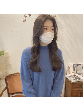 マウロア(MAULOA) "春色ラベンダーアッシュ×韓国風顔周りレイヤー"ayumi