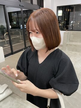 ノートエートル 西金沢(Nought etre) 透明感ボブオレンジブラウンカラー