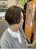 夏にもオススメのハンサムショートボブ×アイスグレーラテ