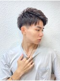 爽やか黒髪アップバングショート