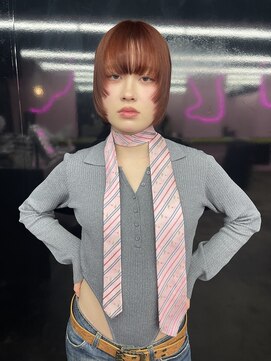 キジ(KIJI) ★レイヤーボブ×アプリコットオレンジ★