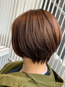 ヘアリゾート粋 リマ 銀座店(lima) 前下がりショート/ショコラブラウン/艶髪