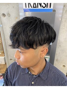 ワークス 下北沢(WORKS) アイロンでセット風クセ毛スパイラルパーマ【下北沢/メンズ】