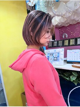 トーク 伊丹本店(TAL'KE) TAL’KE/伊丹/バレイヤージュ/ペールピンク/ブリーチ/ボブ_1462