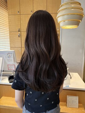 オーガニックエコ 川越(organic+eco) 20代韓国風イルミナカラーダークブラウン◎透明感くびれロング