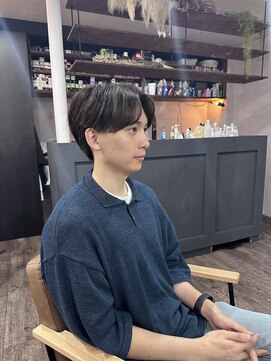 ティーヘア(t.hair) 爽やかメンズカット/センターパート/フェード/ビジネス/刈り上げ