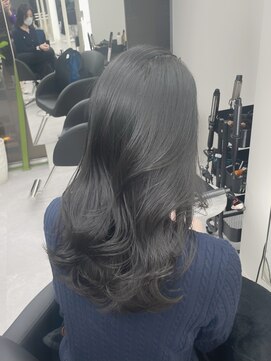 ブリーチなしダブルカラー☆アッシュブラック☆20代30代40代