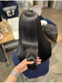艶髪ブラック×髪質改善縮毛矯正