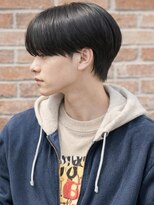 メンズ ルシードスタイル アウラ 松戸市五香(LUCIDO STYLE Aura) ナチュラルマッシュ抜け感ノーマルブルーブラックぺたんこ