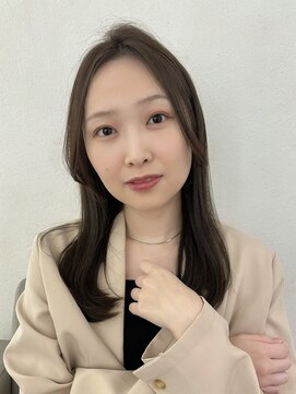 ステアケース 武蔵小杉店(stair:case) ロングレイヤー大人かわいいツヤカラーオリーブグレージュ