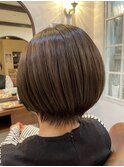 大人丸みショートボブ