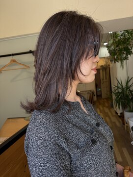 リョク ヘア ネイルアンドアイラッシュ(RYOKU Hair,Nail&Eyelash) フェイスレイヤー×ミディアム