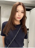 ベージュ/レイヤーカット/髪質改善トリートメント/天神/今泉