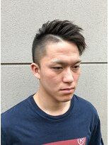 コジック ヘアアンドアイ(Cogic hair & eye)&nbsp;10代20代30代メンズカット黒髪暗☆ツーブロックアシメスタイル