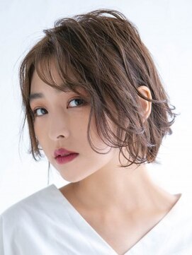 アース 大井町店(HAIR & MAKE EARTH) くせ毛風ゆるふわボブ 20代/30代/40代