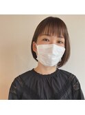 ストレートパーマで作るシンプルボブ