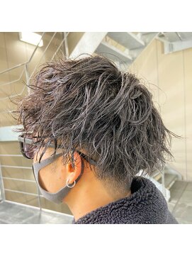 マイティ バイ エイチ(mighty by H) クシャッとパーマ×マッシュ