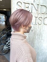 ヘアーデザイン アルエ(HAIR×design ARUE) 【ARUE】ショート×ピンクベージュ