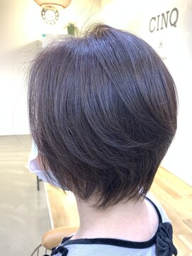 サンク ヘア アンド スパ パルシェ店(CINQ hair&spa) アッシュベースカラーショートボブ