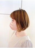 大人可愛い/20代30代/まとまる/前下がりボブ/