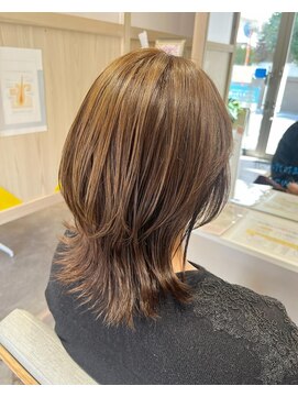 ロッコ 船橋駅(Rocco) ナチュラルハイライト/ミディアム/レイヤーカット 船橋 船橋駅