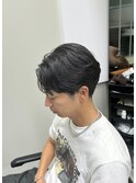 <オバマ>シークレットパーマで叶う動きのある束感メンズショート