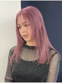 ピンクラベンダー/髪質改善/ダブルカラー/ケアブリーチ/20代