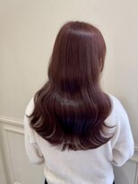 サロンドウィズ 本店 本八幡(Salon de With)&nbsp;ピンクブラウンカラー/ブリーチなし/ウェーブ巻き◎30代40代50代