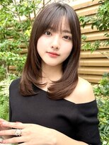 ミラリー トウキョウ(Mirareee Tokyo)&nbsp;20代30代40代◎前髪パーマ韓国風巻きくすみベージュお団子ヘア