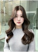 前髪くびれロングうる艶髪愛されマットヘア