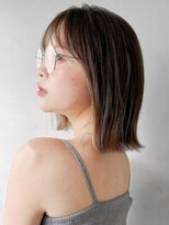キリ 表参道(kyli)&nbsp;デザインカラー前髪エアリーカールイメチェン薄めバング美髪
