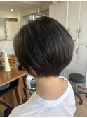 顔まわり長め◎ショートボブ