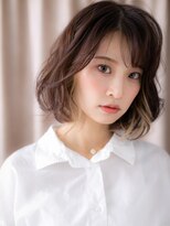カバーヘア ブリス 上尾西口店(COVER HAIR bliss)&nbsp;□イヤリングカラー小顔エアリーボブパーマ406上尾10代20代30代