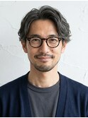 【都会派】洗練されたセンターパート×波巻パーマ