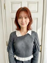 アロマ ヘアー ルーム 新宿3号店(AROMA hair room) ケアブリーチ/ダブルカラー/前髪カット/コーラルベージュ/新宿