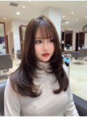 髪質改善カラー/韓国/レイヤーカット/ブリーチなしダブルカラー