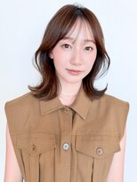 ビーチ(BEACH) ★前髪あり韓国レイヤーボブミルクブラウンくびれヘアヨシンモリ