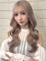 ルノン フィージュ(LUNON fieju)&nbsp;ダークパープルナチュラルショートミルクブラウンダウンバング