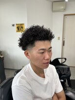 岡田理髪処&nbsp;ツイストパーマ×ローフェード