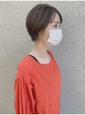 秋のショートボブ/ニュアンスカラー/前髪パーマ