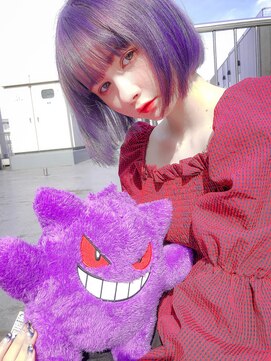 アマンドール(Aman D'or) 『派手可愛い*』シャープボブ×ゴーストパープル