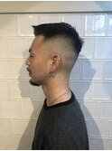 かき上げヘアショートレイアーくせ毛風パーマコンマヘア22