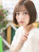 カバーヘア ブリス 川口(COVER HAIR bliss)&nbsp;ナチュラル透けパング小顔前下がりミニボブT1川口20代30代40代