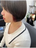 【丸みボブ】【イヤリングカラー】