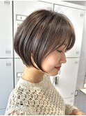 30代40代大人女性/前髪ありショートボブ/ショートヘア/髪質改善