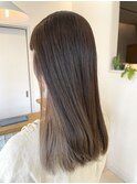 インナーくすみベージュ/セミロングヘア